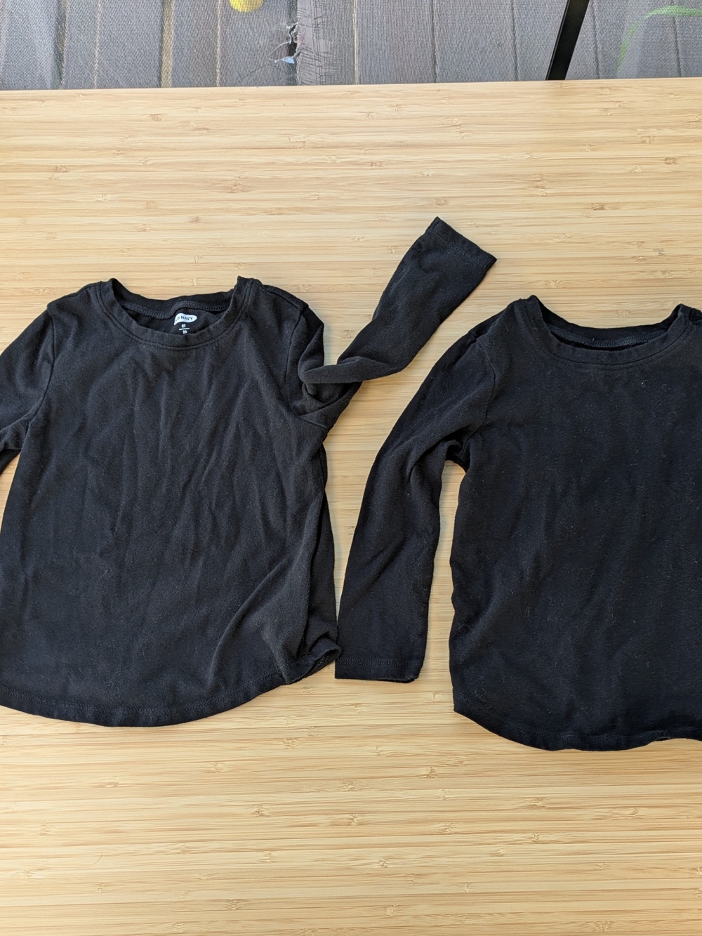 Old Navy 2T Lot - 2 Black Shirts, Long Sleeves